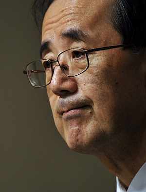 El gobernador del Banco de Japn (BOJ), Masaaki Shirakawa, ayer. Fuente: EPA/FRANCK ROBICHON