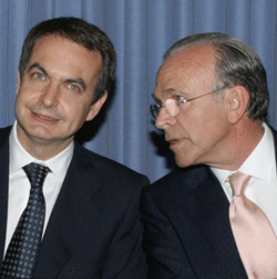 Isidro Fain conversa con Jos Luis Rodrguez Zapatero. | Elena Ramn