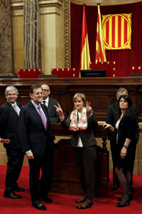 Rajoy visit el Parlament de Catalunya. | Foto: EFE