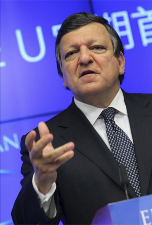 El presidente de la Comisin Europea, Jos Manuel Barroso, durante una rueda de prensa.