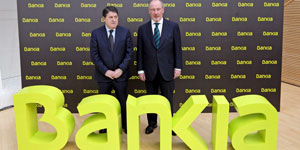 Rodrigo Rato y Jos Luis Olivas, presidente y vicepresidente de Bankia