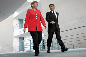 La canciller alemana, Angela Merkel, y el presidente francs, Nikolas Sarkozy.