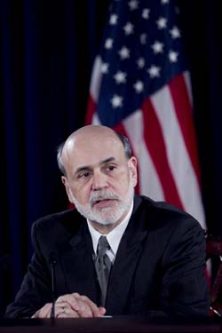 El presidente de la Reserva Federal, Ben Bernanke. | Foto: Bloomberg.