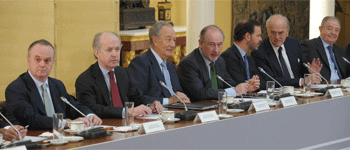 Imagen de la reunin de empresarios con el Gobierno en 2011