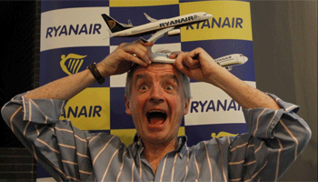 El presidente de Ryanair, Michael O'Leary, hoy en Barcelona Foto: DOMENEC UMBERT
