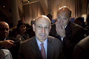 El consejero delegado de Goldman Sachs, Lloyd Blankfein, y el presidente de la firma, Gary Cohn, en una foto de archivo | Foto: Bloomberg