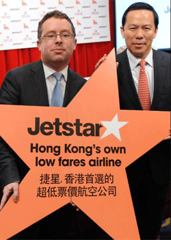 Los mximos ejecutivos de Qantas y China Eastern, Alan Joyce y Liu Shaoyong.