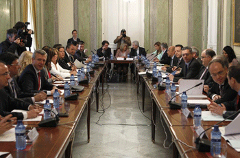 Conferencia Sectorial de Justicia reunida en el palacio de Parcent.
