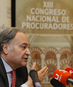 El presidente del Consejo General de Procuradores de Espaa (CGPE), Juan Carlos Estvez.