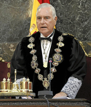 Carlos Dvar en la pasada apertura del ao judicial.