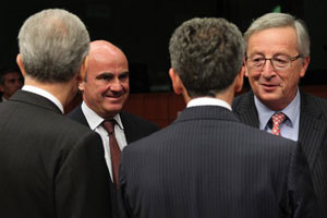 El ministro de Economa, Luis de Guindos, llega a la reunin del Eurogrupo de hoy | Foto: AP