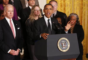 Oarack Obama, pronuncie un primer discurso en la Casa Blanca despus de ser reelegido presidente del pas el pasado martes. | Firma: REUTERS/Kevin Lamarque