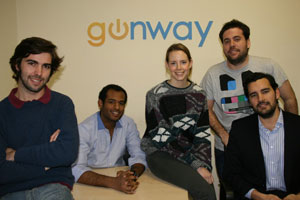 De izquierda a derecha: Gonzalo Vzquez, Vctor Ogbechie, Ana Dubois, Antonio Losa y Javier Unda. Parte del equipo fundador de Gonway | Fuente: Gonway.com