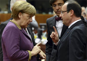 Merkel dice que no es ntima de Hollande, pero que su relacin es slida