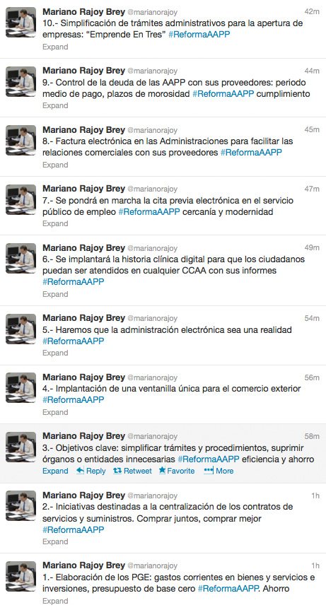 Twitter de Mariano Rajoy