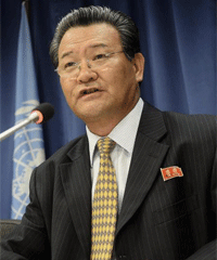 El embajador norcoreano ante la ONU, Sin Son-ho