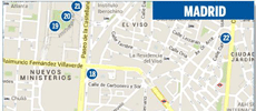 Existen otras firmas relevantes con sede en Madrid fuera de la zona del mapa.