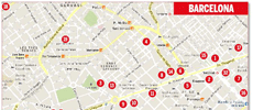 Existen otras firmas relevantes con sede en Barcelona fuera de la zona del mapa.