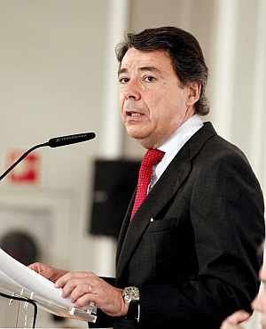 El presidente de la Comunidad de Madrid, Ignacio Gonzlez, durante el acto en el que ha anunciado que bajar 1,6 puntos el tramo autonmico de IRPF