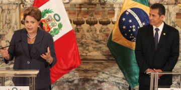 Dilma Rousseff y Ollanta Humala, ayer en Lima.