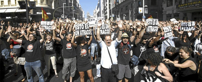 Manifestin de funcionarios en Madrid