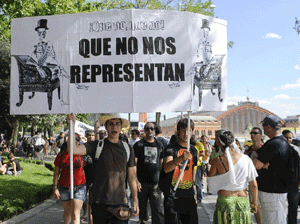 Manifestacin en Madrid del movimiento 15M en 2011.