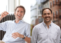 Los dos fundadores de Axiom: Mark Harris (izqda.) y Alec Guettel (dcha.).