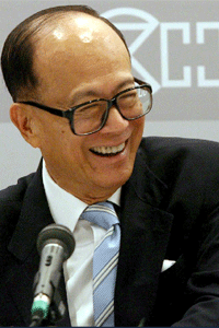El presidente de Cheung Kong (Holdings) Ltd. y Hutchison Whampoa Ltd., Li Ka-shing.
