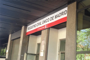 Registro Civil nico de Madrid.