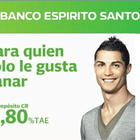 Publicidad del Banco Espirito Santo con Cristiano Ronaldo como reclamo.
