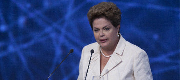 Dilma Rousseff, presidenta de Brasil.