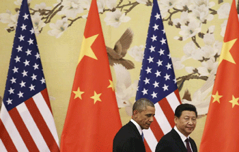 El presidente de EEUU, Barack Obama, y el presidente chino, Xi Jinping.