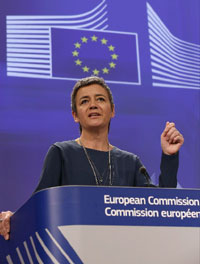 La comisaria europea de Competencia, Margrethe Vestager