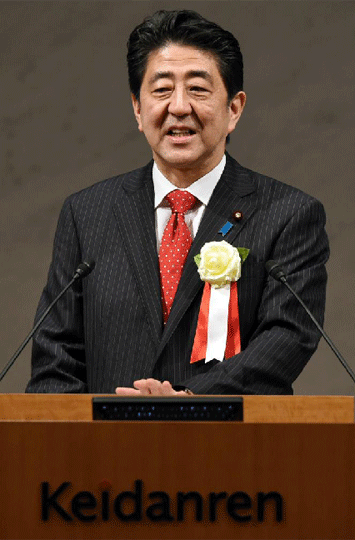 El Primer Ministro de Japn, Shinzo Abe, ayer en Tokio.