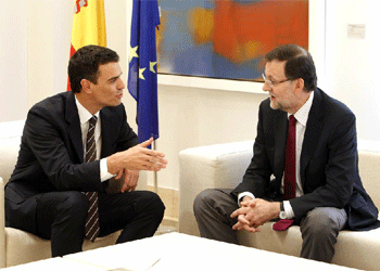 Pedro Snchez y Mariano Rajoy durante un encuentro reciente.