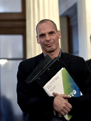 Yanis Varoufakis, ayer en Atenas.