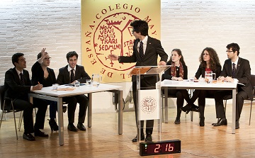 Vista de un debate en el Colegio Mayor Isabel de Espaa de Madrid.