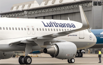 Un avin de la aerolnea alemana Lufthansa.