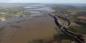 La riada afecta a 45.000 hectreas y provoca 50 millones de prdidas, segn COAG Valle del Ebro